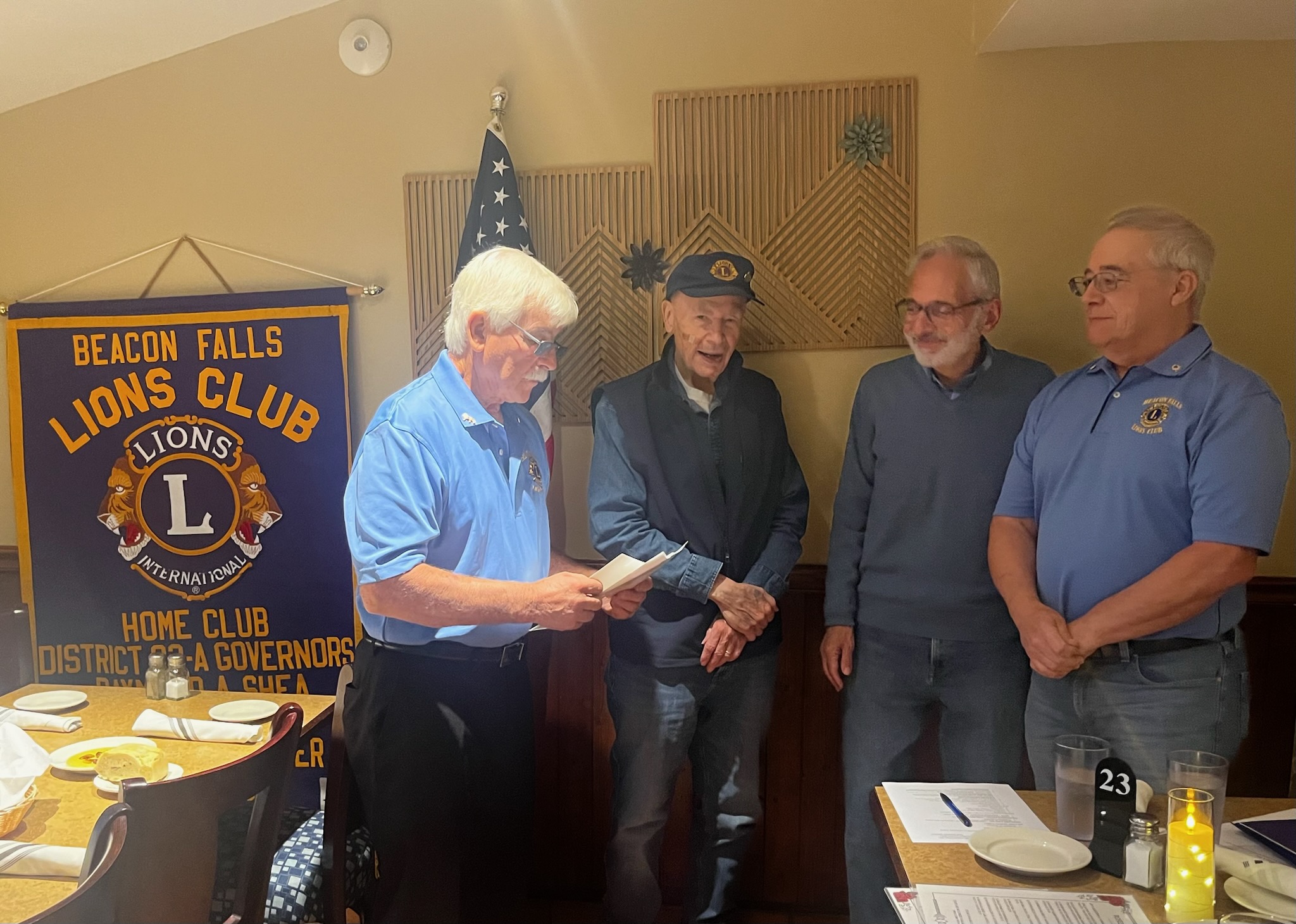 Welcome our newest Beacon Falls Lions Club member, Bob D'Angelo.